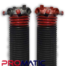 RESORTE PARA PORTONES ASCENDENTES ROJO CALIBRE 225X2X25 DERECHO CONO NEGRO